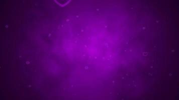 fundo de partícula de efeito de amor roxo video