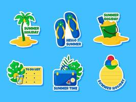 Summer Holiday Journal Sticker vector