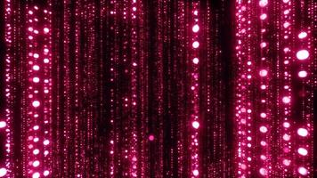 partículas rosadas cinematográficas que brillan