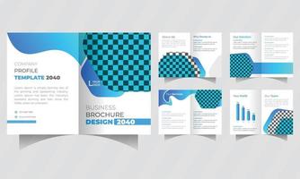 10 pages Brochure design with company profile template vector