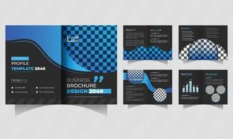 10 pages Brochure design with company profile template vector