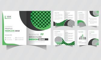 Diseño de folleto de 10 páginas con plantilla de perfil de empresa. vector