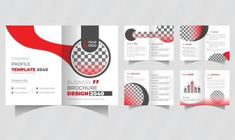 10 pages Brochure design with company profile template vector