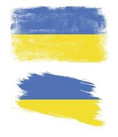 Ukraine flag in grunge style vector