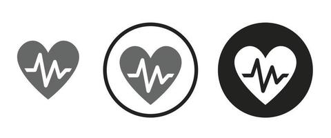 Heart beat icon . web icon set .vector illustration vector