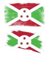 Burundi flag in grunge style vector