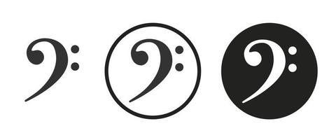 Bass Clef icon . web icon set .vector illustration vector