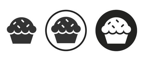Cupcake icon . web icon set .vector illustration vector