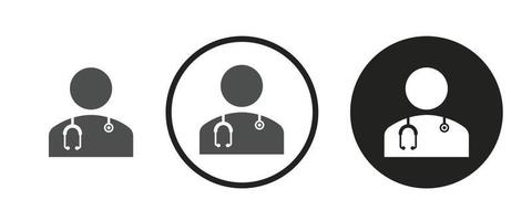 Doctor icon . web icon set .vector illustration vector