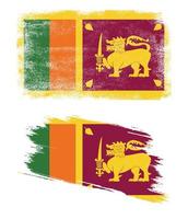 Sri Lanka flag in grunge style vector