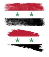 bandera siria en estilo grunge vector