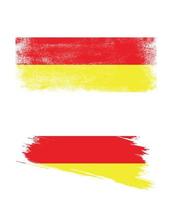 south ossetia flag in grunge style vector