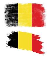 Belgium flag in grunge style vector