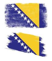 Bosnia and Herzegovina flag in grunge style vector