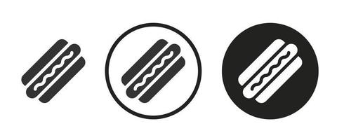 Hot dog bun icon . web icon set .vector illustration vector