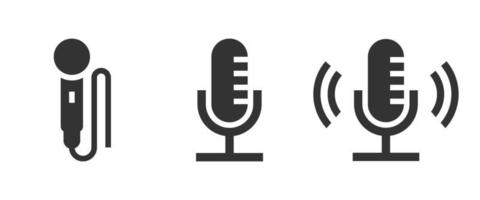 Microphone icon . web icon set .vector illustration vector