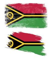 Vanuatu flag in grunge style vector
