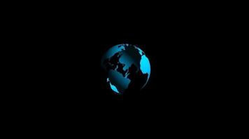globo giratório para uso como um vídeo de acompanhamento em um projeto. conceito de mundo e terra video