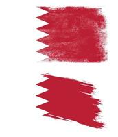 Bahrain flag in grunge style vector