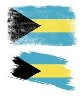 bandera de bahamas en estilo grunge vector