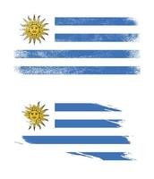 Uruguay flag in grunge style vector