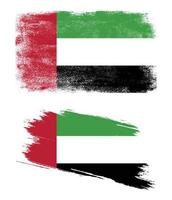 bandera de emiratos árabes unidos en estilo grunge vector