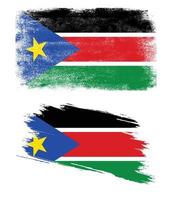 south sudan flag in grunge style vector