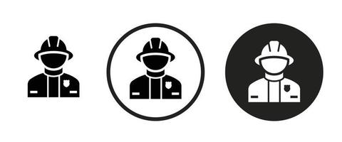 icono de bombero. conjunto de iconos web .ilustración vectorial vector