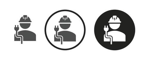 Electrician icon . web icon set .vector illustration vector