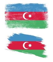 Azerbaijan flag in grunge style vector