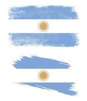 bandera argentina en estilo grunge vector