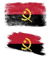 bandera de angola en estilo grunge vector