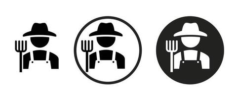 Farmer icon . web icon set .vector illustration vector