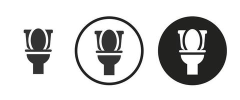 Flush toilet icon . web icon set .vector illustration vector