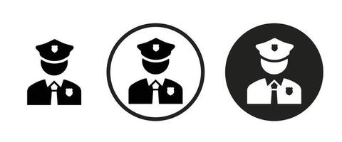 icono de policía. conjunto de iconos web .ilustración vectorial vector