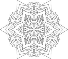 mandala de flor circular en vector libre blanco