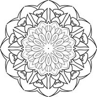 mandala de flor circular en vector libre blanco