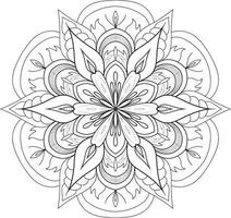 mandala de flor circular en vector libre blanco