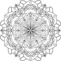 mandala de flor circular en vector libre blanco