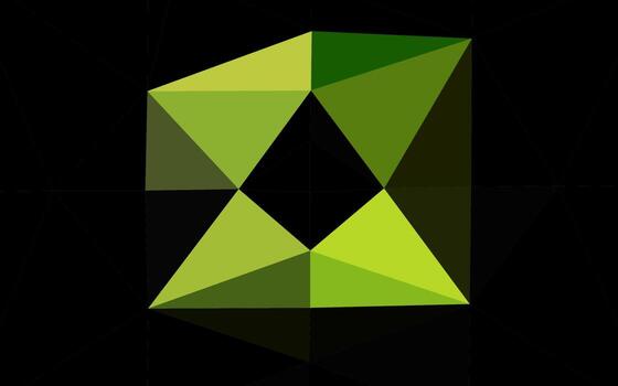 Light Green vector abstract mosaic backdrop.