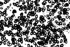 Black and white vector background with bubbles.