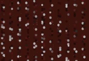 Light Red vector template with ice snowflakes.