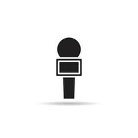 microphone icon on white background vector