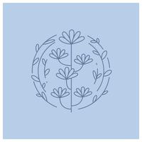 floral wreath for card decoration illustration vector
