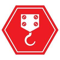 industrial crane hook symbol vector