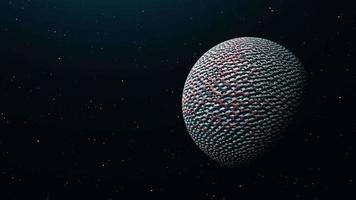 Weltraumforschung mit Grunge-Kupfer-Alien-Planeten video