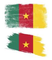 Cameroon flag with grunge texture vector