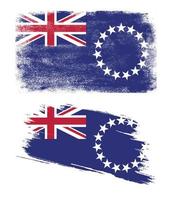 Cook Islands flag with grunge texture vector