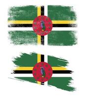 Dominica flag with grunge texture vector