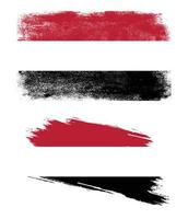 bandera de yemen con textura grunge vector